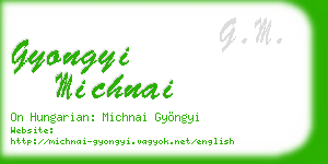 gyongyi michnai business card
